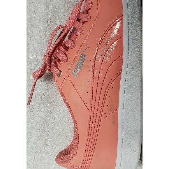 Puma Vikky Soft Foam Pink Leather Shoes - Size 7.5 - Picture 8 of 9